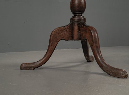 Victorian Three-Legged Oak Side Table, 1890s-VLO-2022723