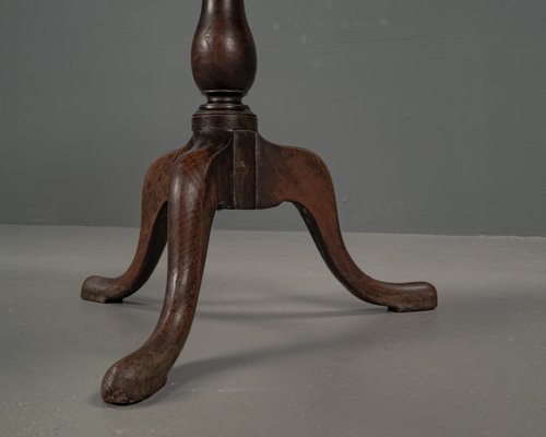 Victorian Three-Legged Oak Side Table, 1890s-VLO-2022723