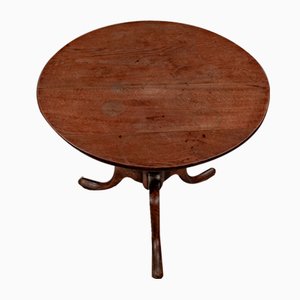 Victorian Three-Legged Oak Side Table, 1890s-VLO-2022723