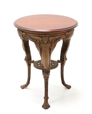 Victory Cast Iron Pub Table with Padouk Top, 1900s-MY-1029772