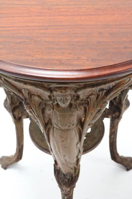 Victory Cast Iron Pub Table with Padouk Top, 1900s-MY-1029772