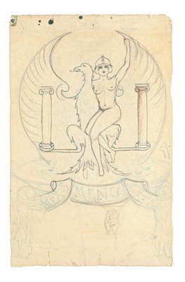 Victory - OriginalPencil and Pastel Drawing - Early 1900 Early 20th Century-ZCI-757657