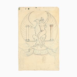 Victory - OriginalPencil and Pastel Drawing - Early 1900 Early 20th Century-ZCI-757657