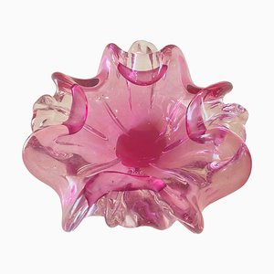 Vide Poche or Ashtray in Pink Murano Glass, Venice, Italy, 1970s-UR-1780819