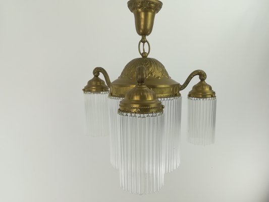 Viennese 3-Armed Chandelier with Glass Rods-KDB-1448952