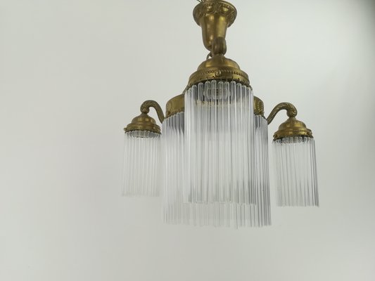 Viennese 3-Armed Chandelier with Glass Rods-KDB-1448952