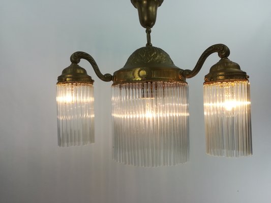 Viennese 3-Armed Chandelier with Glass Rods-KDB-1448952