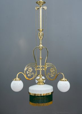 Viennese Adjustable Opal Glass Chandelier, 1908-SPD-787022