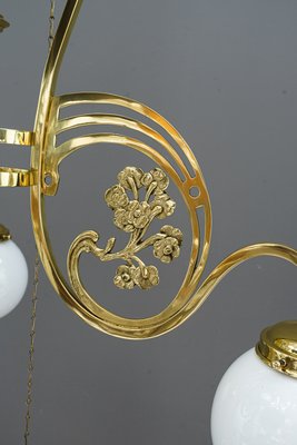 Viennese Adjustable Opal Glass Chandelier, 1908-SPD-787022