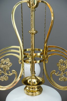 Viennese Adjustable Opal Glass Chandelier, 1908-SPD-787022