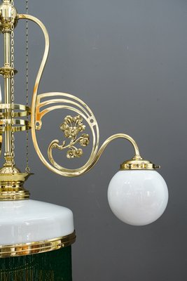 Viennese Adjustable Opal Glass Chandelier, 1908-SPD-787022