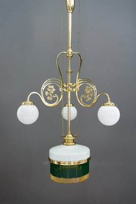 Viennese Adjustable Opal Glass Chandelier, 1908-SPD-787022