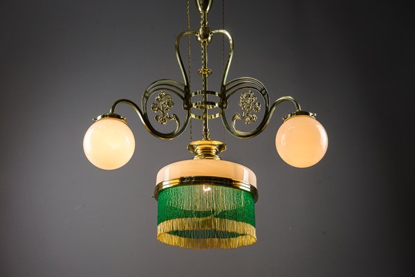 Viennese Adjustable Opal Glass Chandelier, 1908-SPD-787022