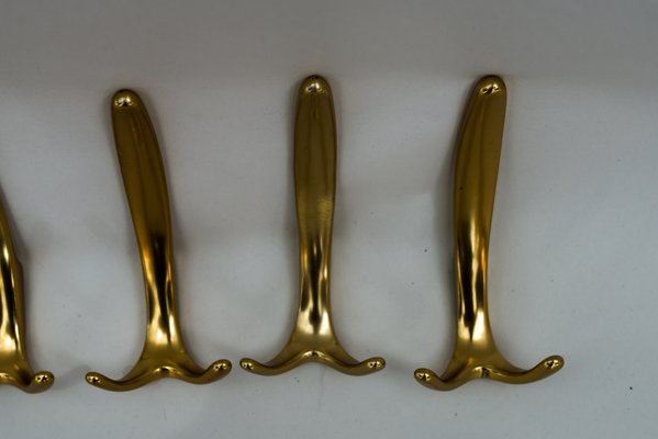 Viennese Aluminum Wall Hooks, 1960s, Set of 7-SPD-775139