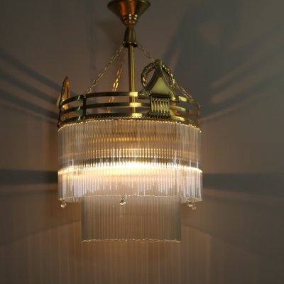 Viennese Art Deco Café Hanging Lamp, 1920s-KDB-1804697