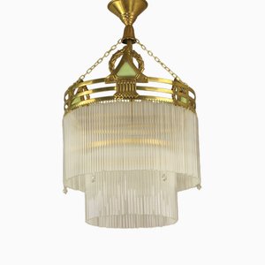 Viennese Art Deco Café Hanging Lamp, 1920s-KDB-1804697