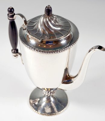 Viennese Art Deco Silver Fishing Coffee Pot attributed to J.C. Klinkosch, 1920s-EMT-1771461