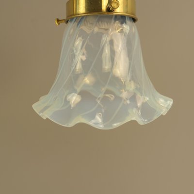 Viennese Art Nouveau Pendant Lamp with Opal Shades, 1920s-KDB-1743126