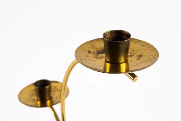 Viennese Candleholder in Brass, 1950s-SPD-1228829