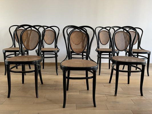 Viennese Chairs N.33 by J & J Kohn, 1900, Set of 8-OTV-1093292