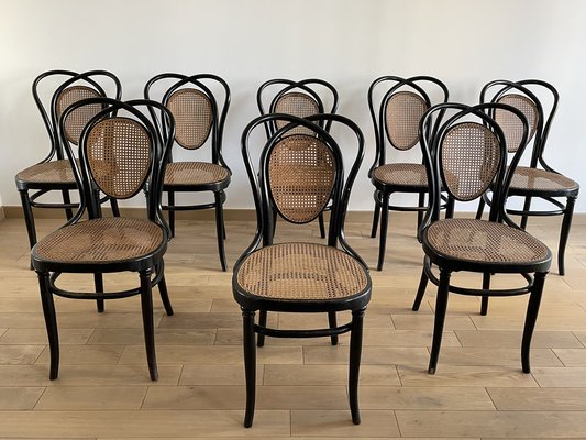 Viennese Chairs N.33 by J & J Kohn, 1900, Set of 8-OTV-1093292