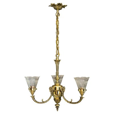 Viennese Chandelier with Capricorn Heads, 1890s-SPD-1076104