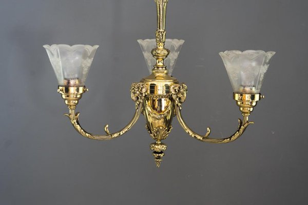 Viennese Chandelier with Capricorn Heads, 1890s-SPD-1076104