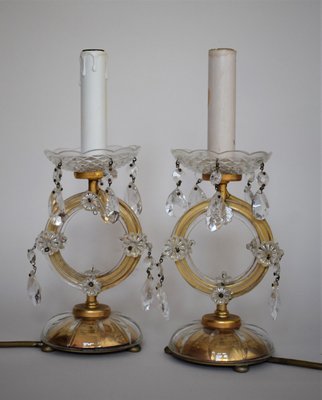 Viennese Crystal Glass Table Lamps from Lobmeyr, 1950s, Set of 2-VA-743510