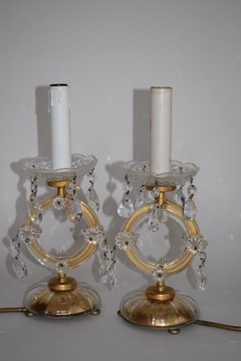 Viennese Crystal Glass Table Lamps from Lobmeyr, 1950s, Set of 2-VA-743510