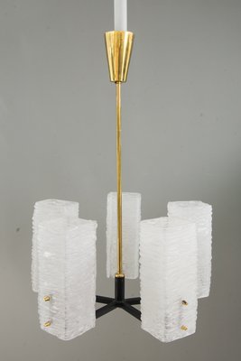 Viennese Frosted Glass Chandelier by J.T. Kalmar, 1960s-SPD-844633