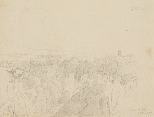 View of Civita Castellana, 1857, Pencil-OJR-1273333