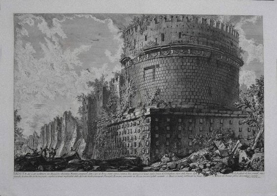 View of Mausoleo of Cecilia Metella - Original Etching by G. B. Piranesi - 1773 1773-ZCI-759266