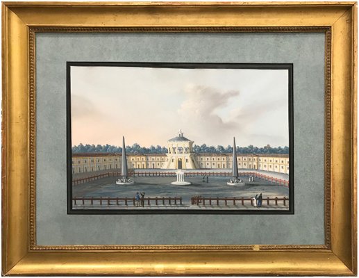 View of Odessa - Original Tempera on Paper by C. Bossoli - Mid 19th Century Mid 19th Century-ZCI-756252