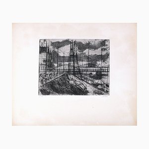 View of Rotterdam - Original Etching by R. Klaveren-Exel - 1970s 1970s-ZCI-761037