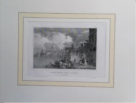 View of Santa Maria Della Salute, Original Lithograph on Paper, 19th Century-ZCI-942601