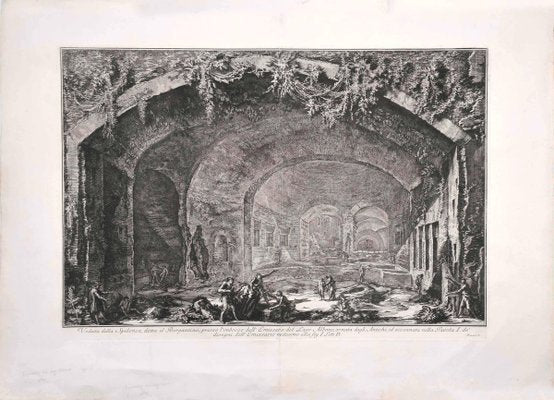 View of the Cave known as Bergantino - Etching by G. B. Piranesi - 1762 1762-ZCI-759276