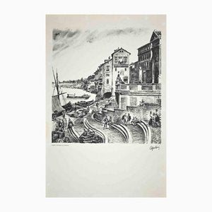 View of the Port of Ripetta, Lithograph, 20th Century-ZCI-1165324