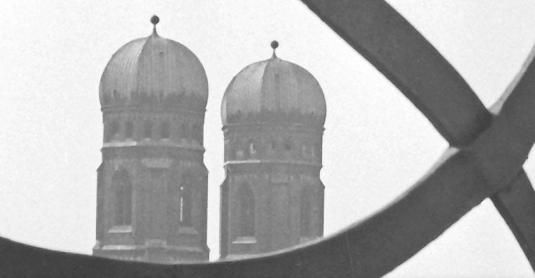 View to Munich Frauenkirche Church with Railing, Germany 1938-DYV-988707