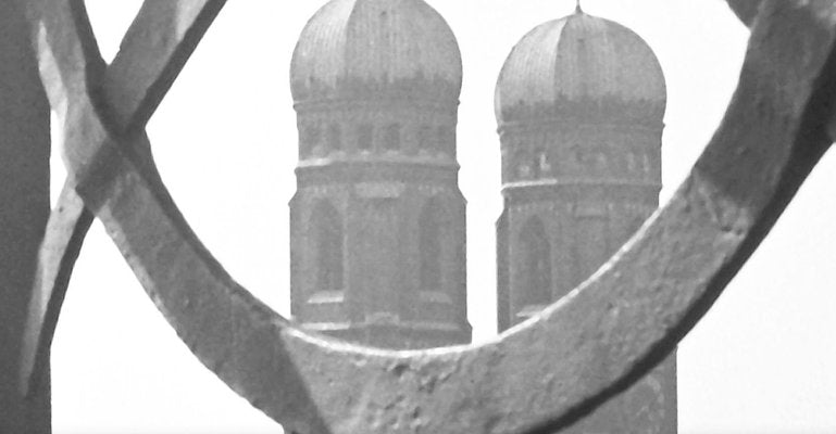 View to Munich Frauenkirche Church with Railing, Germany, 1938-DYV-988706