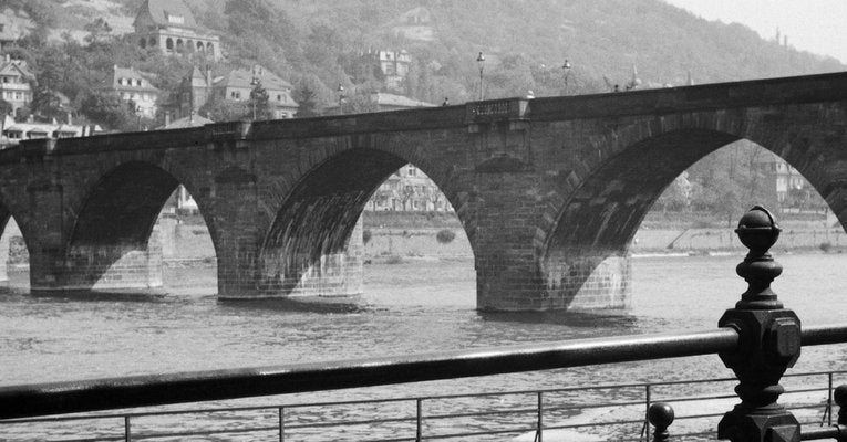 View to Old Bridge Over River Neckar at Heidelberg, Germany 1936, Printed 2021-DYV-990674