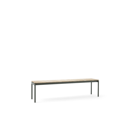 Ville AV28 Outdoor Bench Large 180x40 by &tradition #Bronze Green