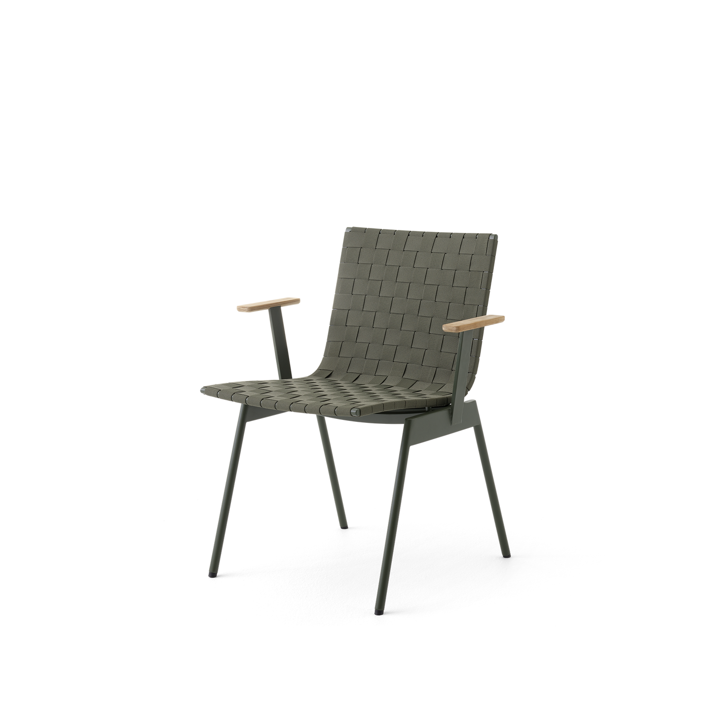 Ville AV34 Outdoor Chair With Armrests by &tradition #Bronze Green