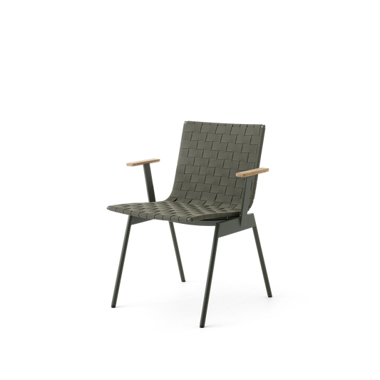 Ville AV34 Outdoor Chair With Armrests by &tradition #Bronze Green
