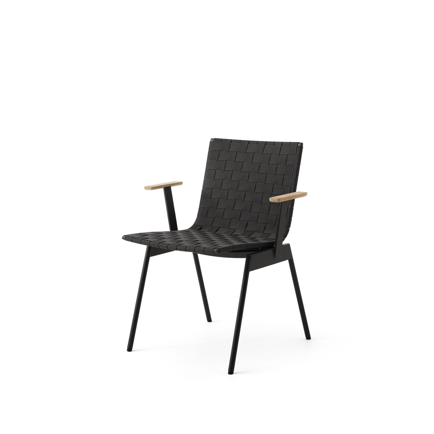 Ville AV34 Outdoor Chair With Armrests by &tradition #Warm Black