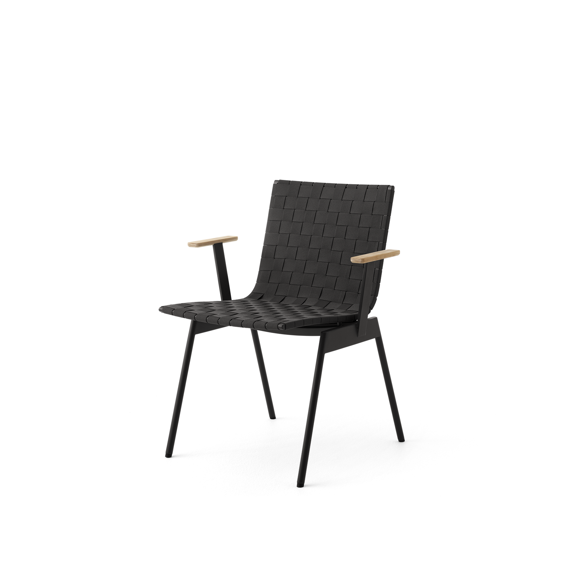 Ville AV34 Outdoor Chair With Armrests by &tradition #Warm Black