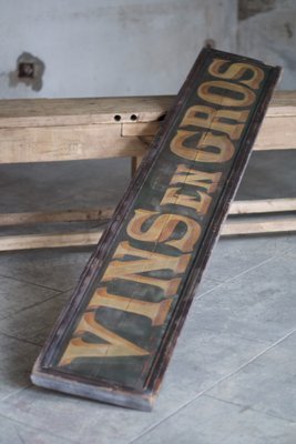 VIN EN GROS Advertising Sign from Bois France, 1940s-LA-1755113