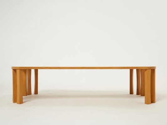 Vincent Free Form Oak Wood Coffee Table from Poujardieu, 1992-YJA-1398429