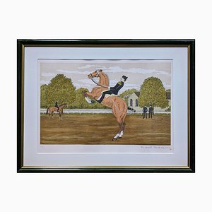 Vincent Haddelsey, Equestrian Scene, Original Hand-Signed Lithograph, Framed-NRC-1768459