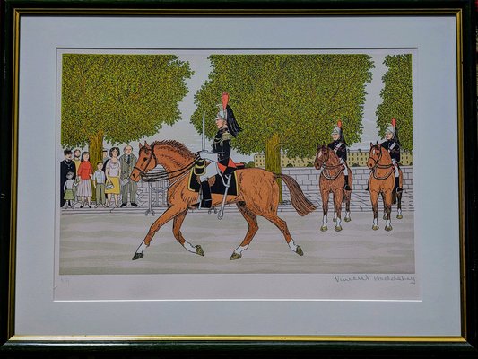 Vincent Haddelsey, Parade, Original Hand-Signed Lithograph, Framed-NRC-1768467