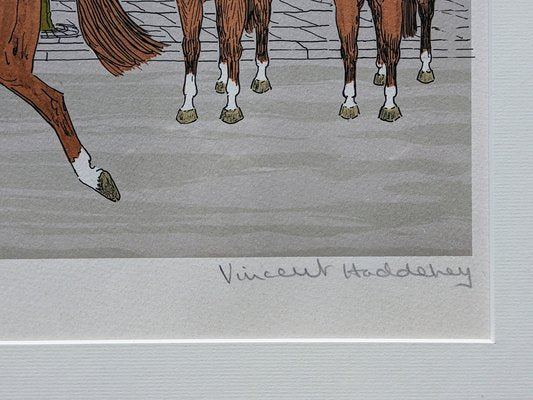 Vincent Haddelsey, Parade, Original Hand-Signed Lithograph, Framed-NRC-1768467